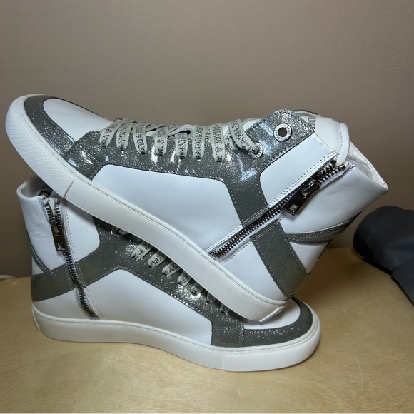 Zadig & Voltaire ZV1747 High Flash High-Top Sneakers size 9 women’s - Picture 8 of 14